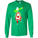 Funny Dabbing Mrs. Santa Claus Christmas Dab - Long Sleeve T-Shirt