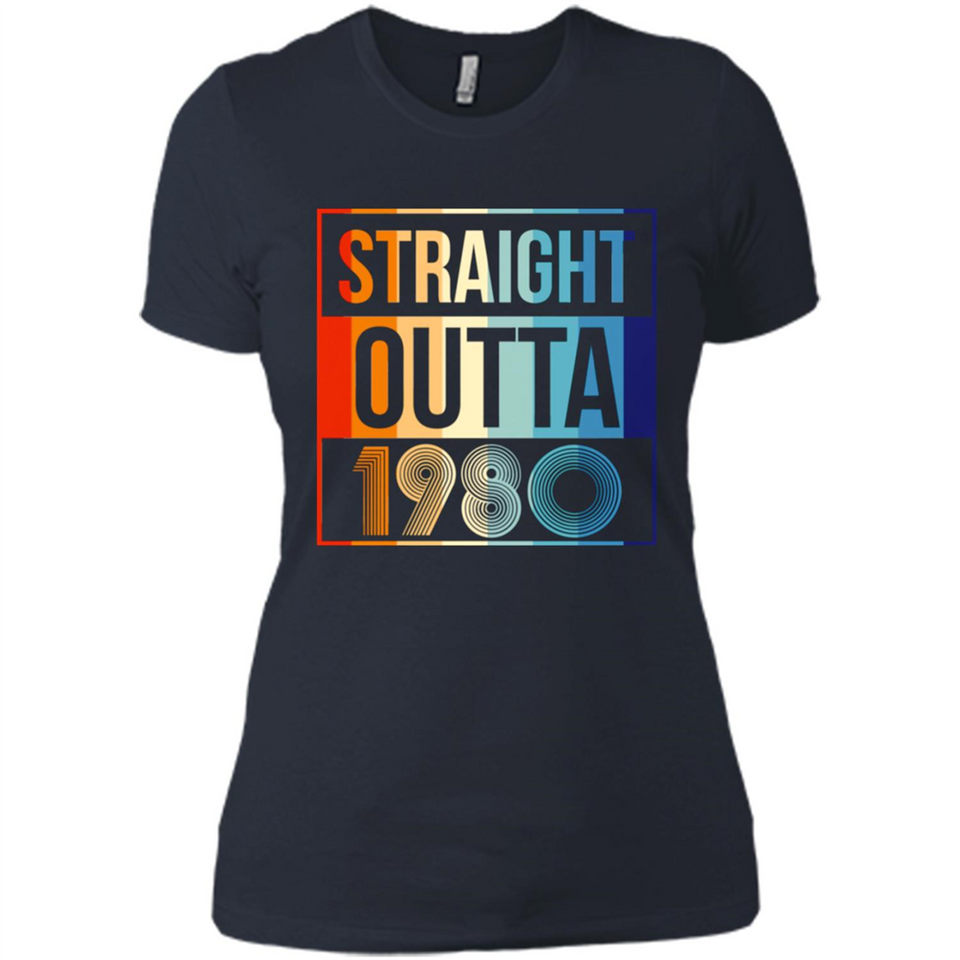 Retro Straight Outta 1980 38 Years Old - Ladies' Boyfriend T-Shirt