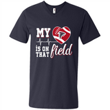 Atlanta Falcons Football My Heart is on that Field - Men's V-Neck