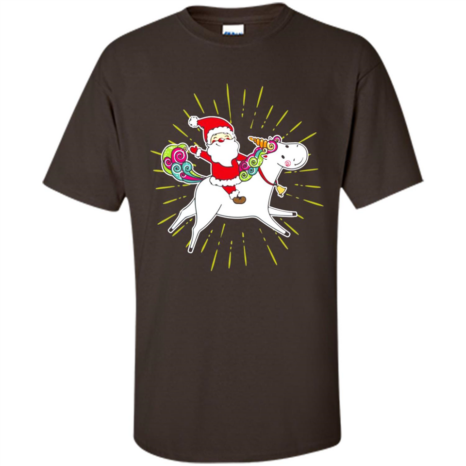 Unicorn And Santa Christmas - Shirt