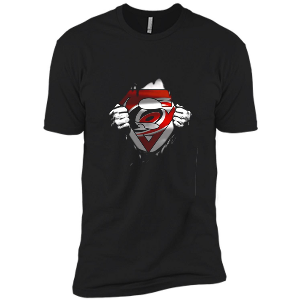 Carolina Hurricanes And Superman Fans - Premium Short Sleeve T-Shirt