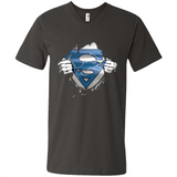Detroit Lions And Superman Fans - Men's V-Neck