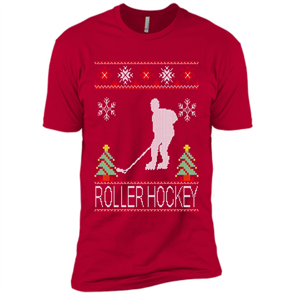 roller hockey Christmas ugly