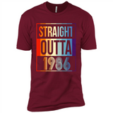 Retro Straight Outta 1986 32 Years Old - Premium Short Sleeve T-Shirt