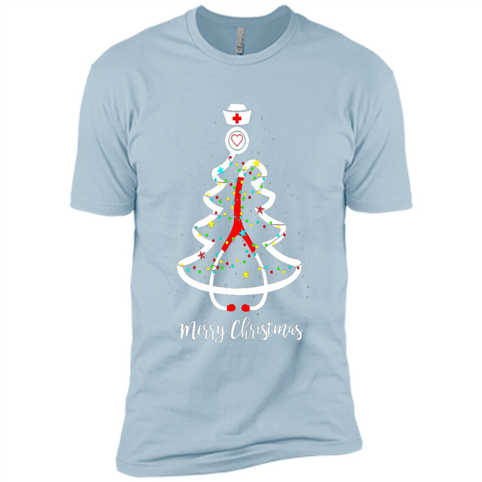 Christmas tree Nurse merry Christmas - Premium Short Sleeve T-Shirt