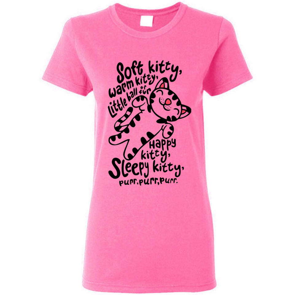 Soft kitty warm kitty little ball of fur - Ladies Short-Sleeve