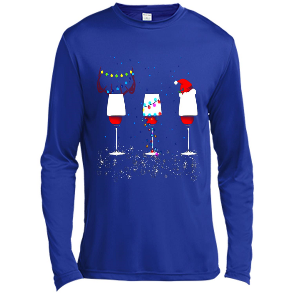 Christmas Red Wine Funny Merry Xmas Sweatshirt - Canvas Long Sleeve T-Shirt