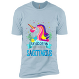 Unicorns are born in Sagittarius Birthday Rainbow Custom Ultra Cotton