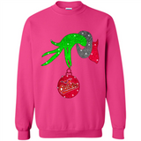 GRINCH HAND HOLDING BALTIMORE ORIOLES GLITTER CHRISTMAS PINGPONG