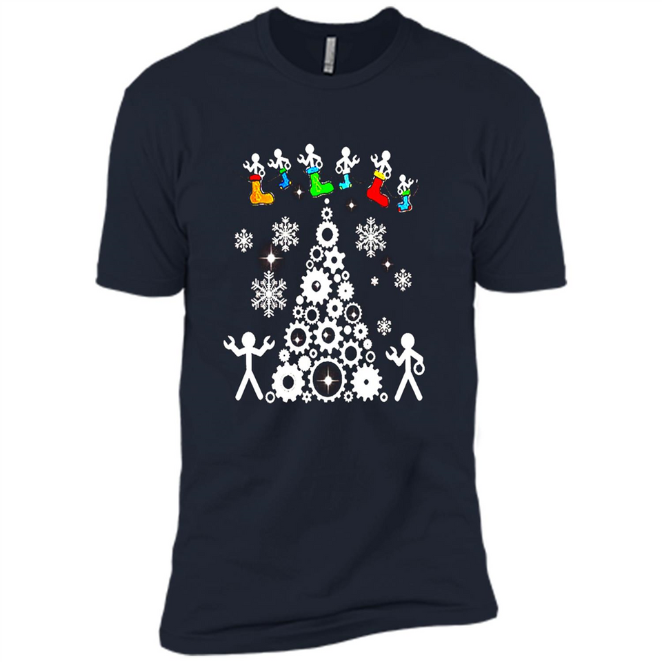 Funny Mechanics Ugly Christmas 2018 - Premium Short Sleeve T-Shirt
