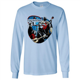 Dancing Funny Guitar Vintage Metal Rock Band Shirt PINGPONG - Long Sleeve T-Shirt