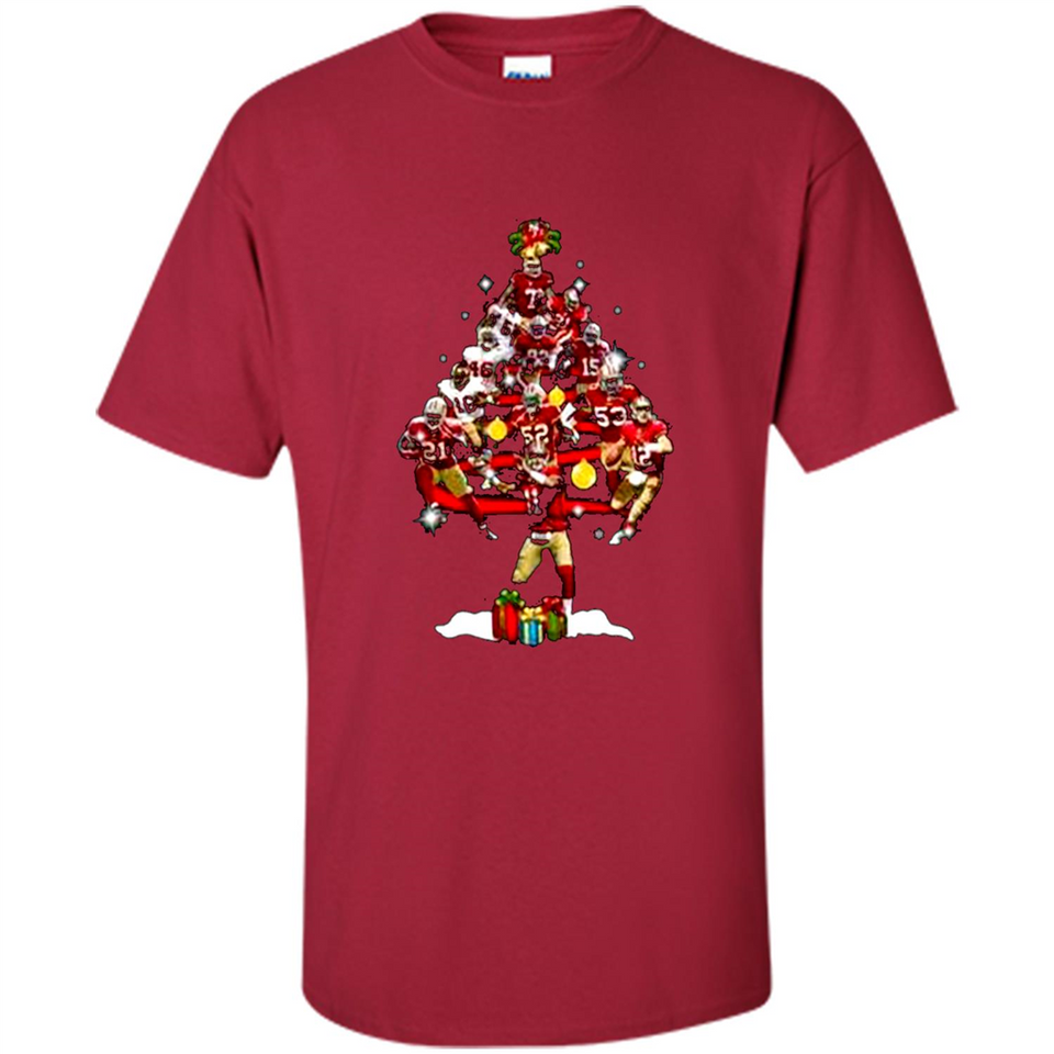 San Francisco 49ers Players Christmas Tree PINGPONG