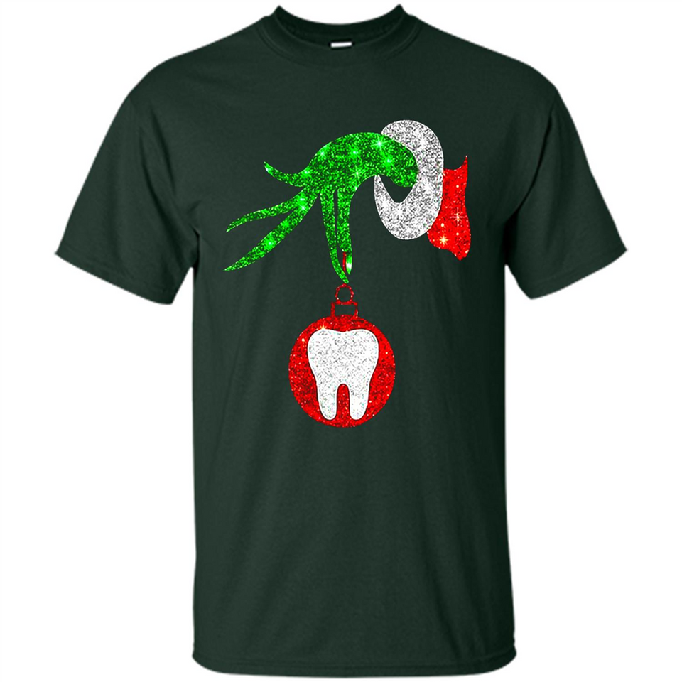 Christmas Nurse Grinch hand holding clinic dental ornament - Shirt