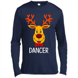 Dancer Santa Claus Funny Xmas Holiday T-Shirt - Canvas Long Sleeve T-Shirt