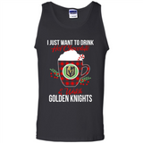 I Just Want To Drink Hot Chocolate & Watch Vegas Golden Knights Ugly Christmas Sweater PINGPONG