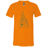 Merry Catmas Funny Cat Christmas Tree Sweatshirt - Canvas Unisex V-Neck