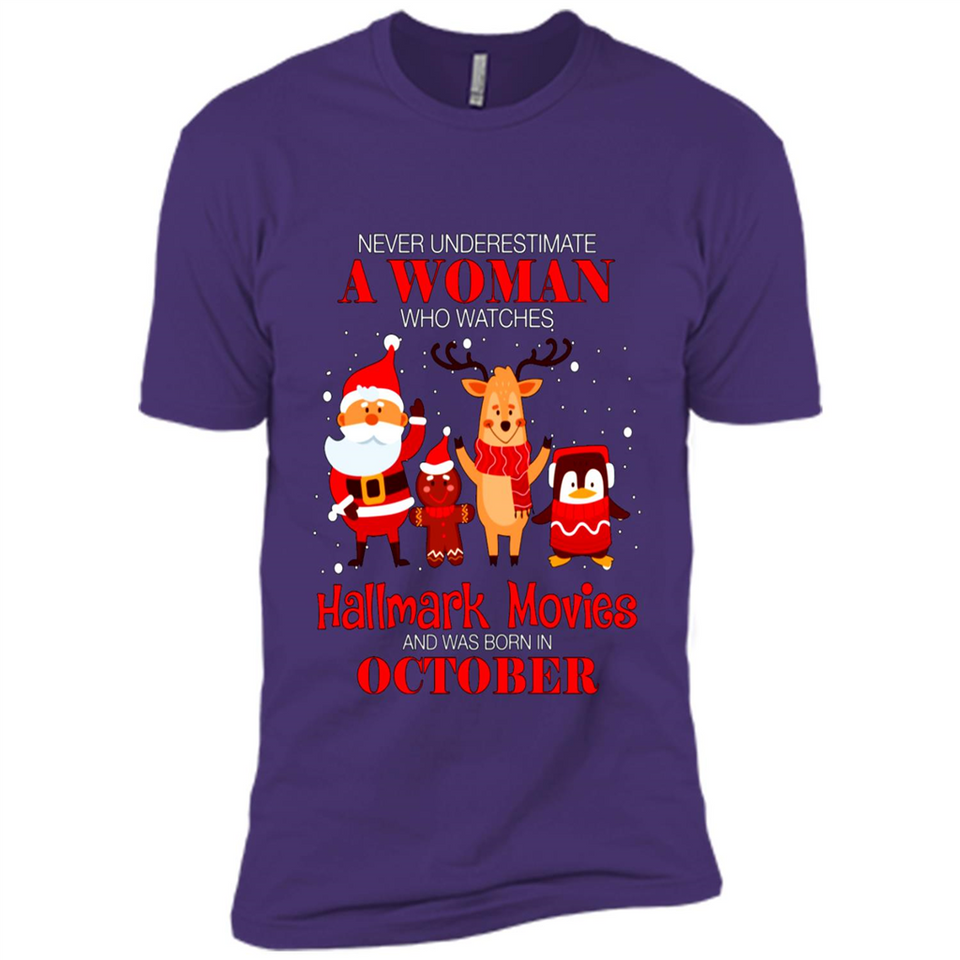 Never Underestimate An October Woman Watches Hallmark Movies Sweatshirt PINGPONG