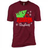 Vintage Christmas Classic Truck T-Shirt with Snow and Tree