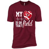 Atlanta Falcons Football My Heart is on that Field - Premium Short Sleeve T-Shirt