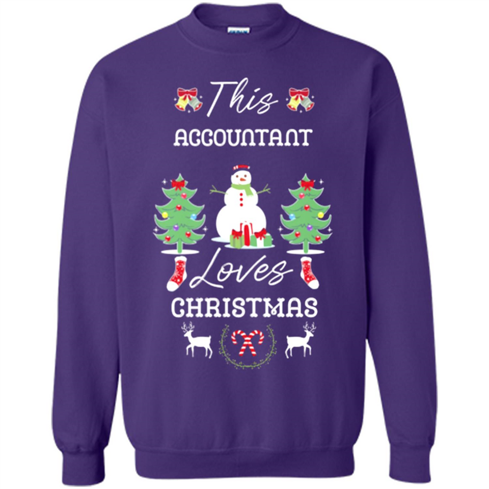 This Accountant Loves Christmas Tree Shirt with Snowman