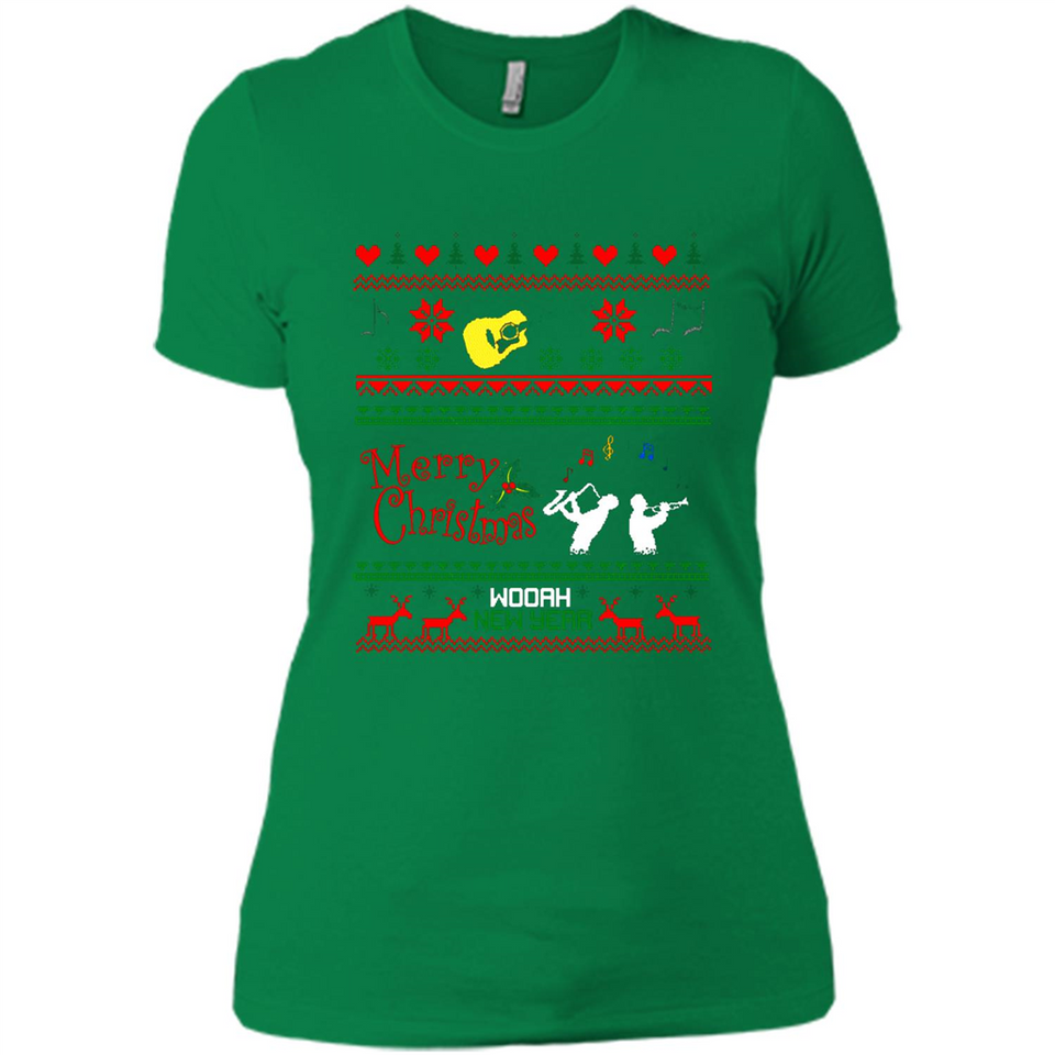 Music Ugly Christmas SweatShirt - Ladies' Boyfriend T-Shirt