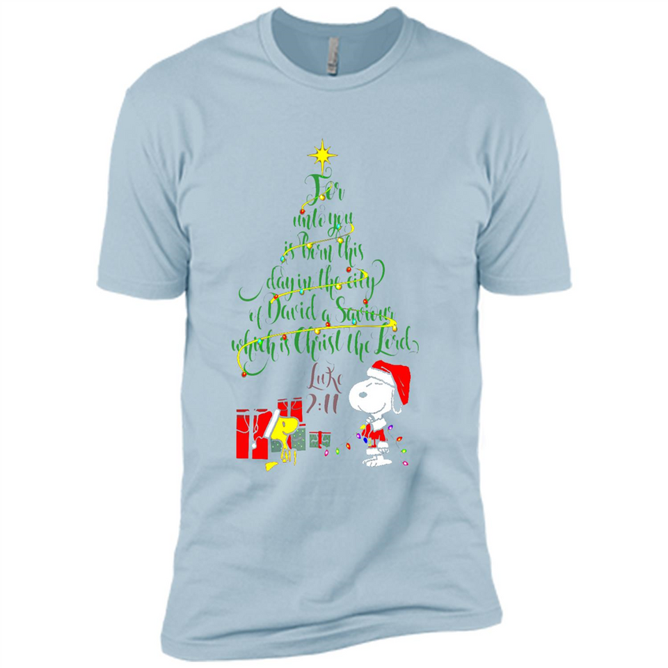 Snoopy Christmas Tree T-Shirt - Premium Short Sleeve T-Shirt