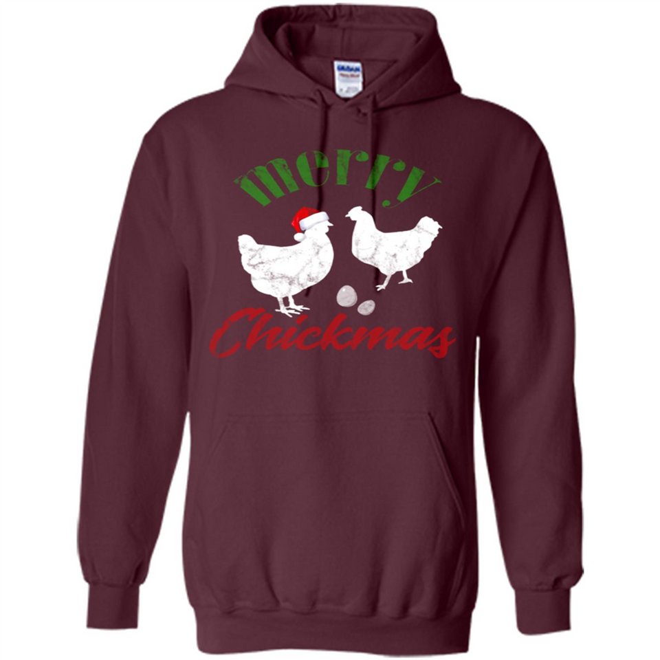 Christmas Chicken Shirt Santa Hens Lover Funny Farmer Gift - Hoodie
