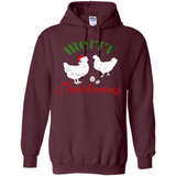 Christmas Chicken Shirt Santa Hens Lover Funny Farmer Gift - Hoodie
