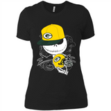 Jack Skellington The Nightmare Before Christmas-Packers Football - Ladies' Boyfriend T-Shirt