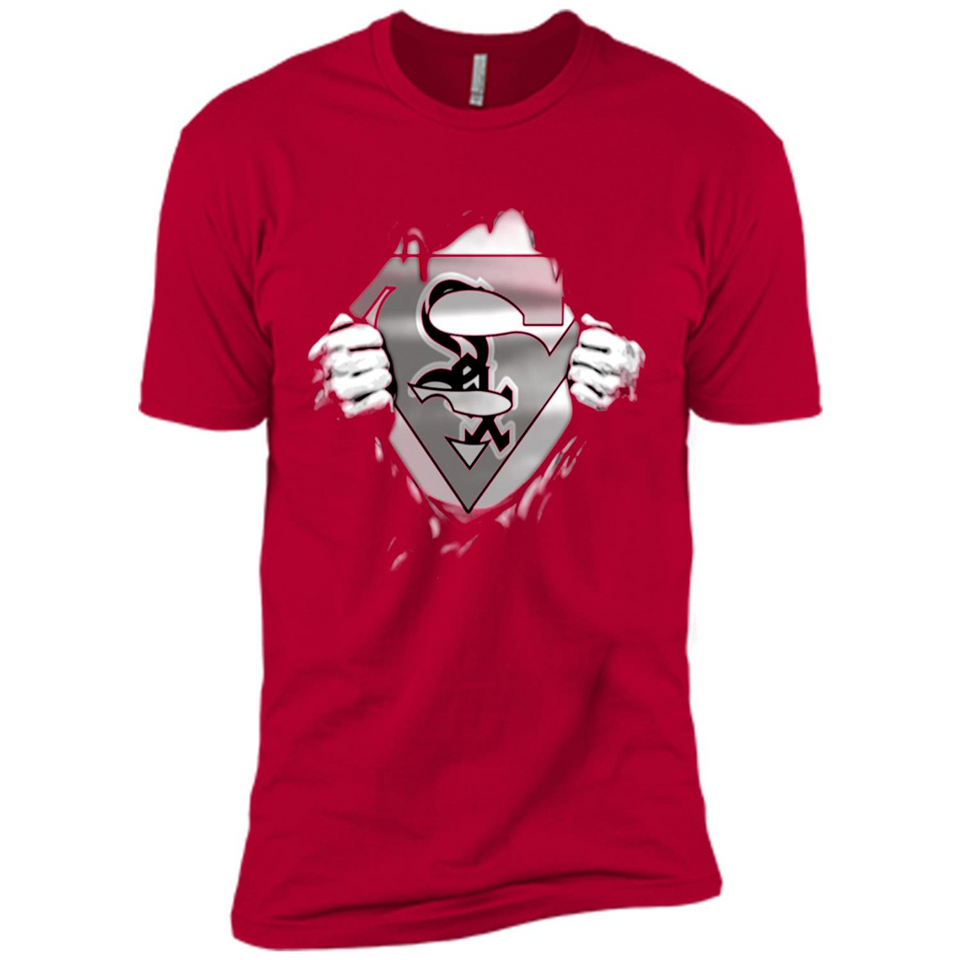 Chicago White Sox And Superman Fans - Premium Short Sleeve T-Shirt