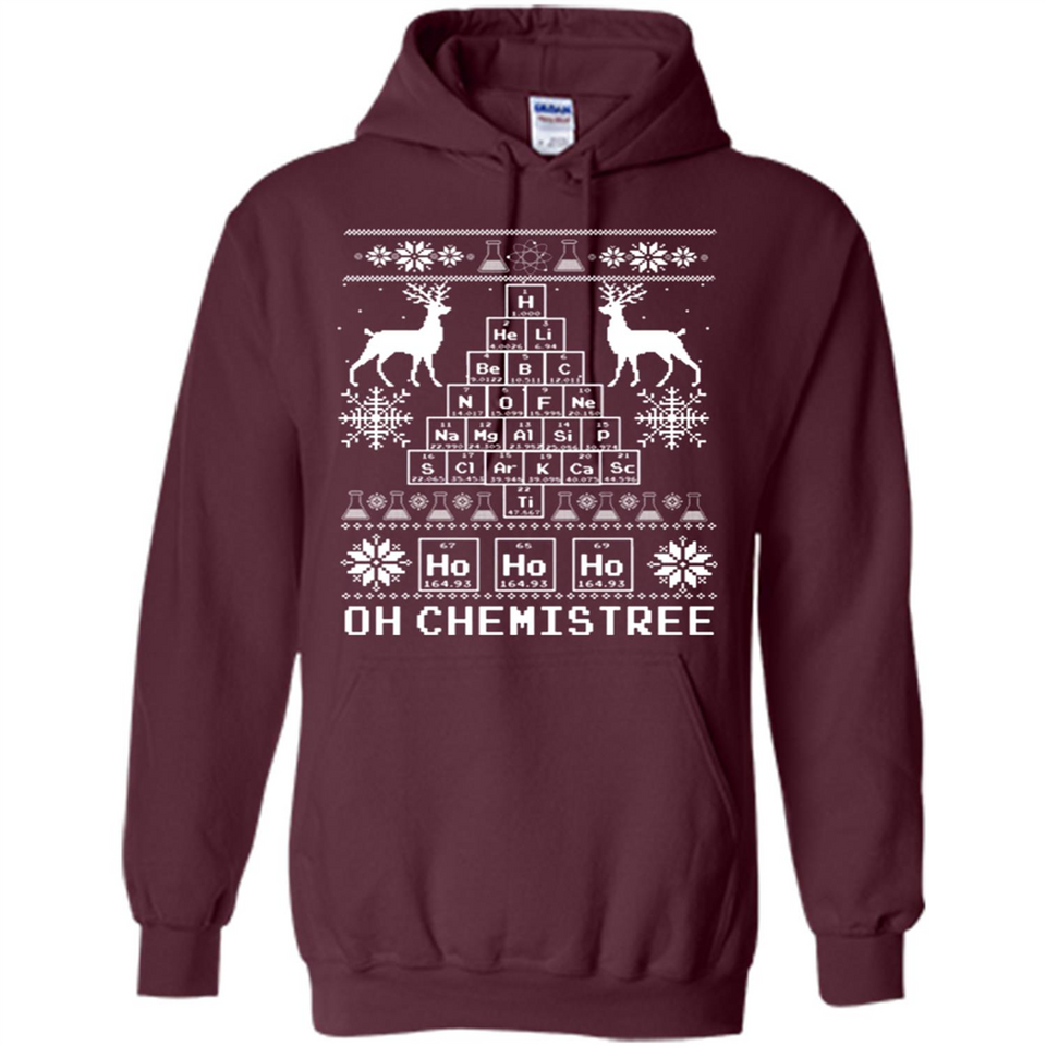 Oh Chemistry Tree Ugly Christmas Sweater - Hoodie