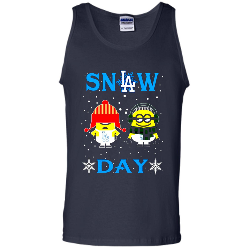 Snow Day Shirt For Los Angeles Dodgers Vs Minion Fans pingpong