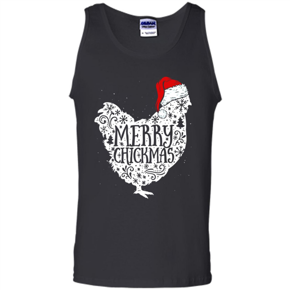 Chicken Christmas T Shirt Merry Chickmas Santa Claus Gifts - Tank Top