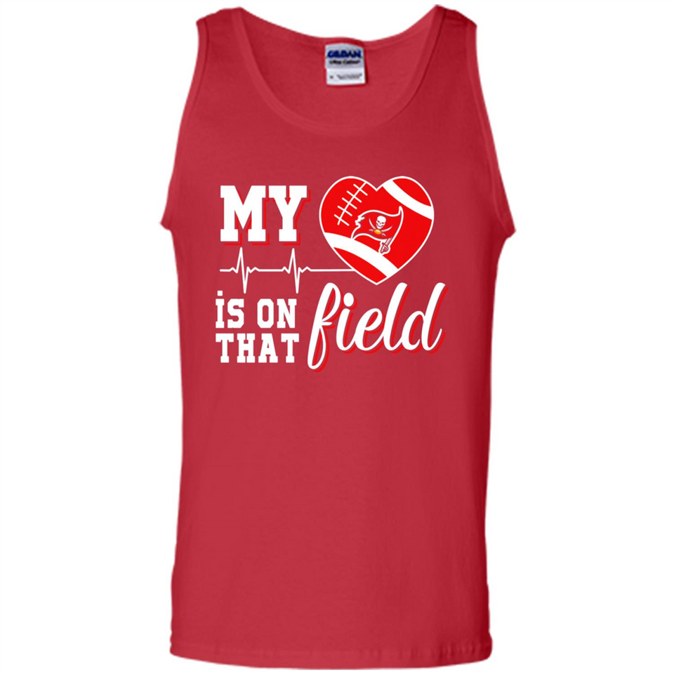 Tampa Bay Buccaneers Football My Heart is on that Field - Tank Top