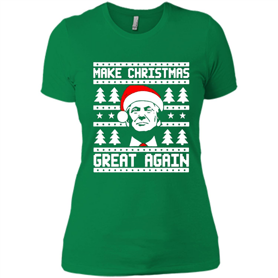 Fabulous Make Christmas Great Again Trump Ugly Christmas - Ladies' Boyfriend T-Shirt