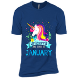 Unicorns are born in January Birthday Rainbow Gift Custom Ultra Cotton