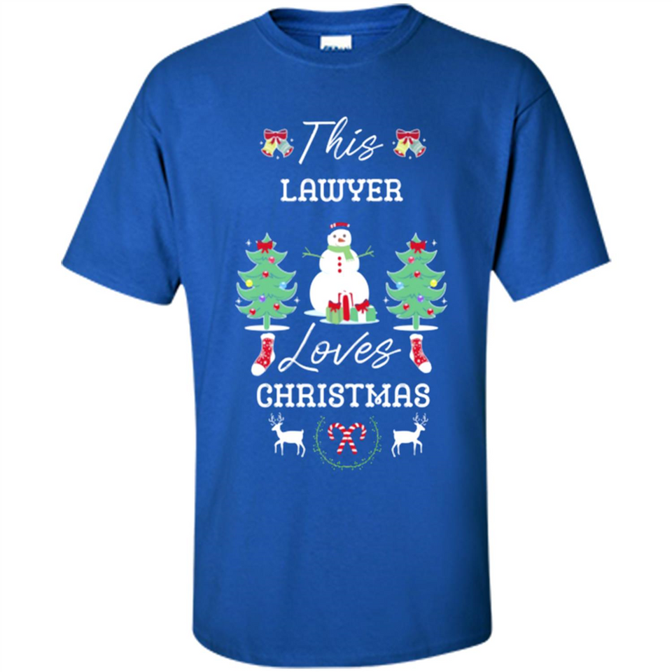 This Lawyer Loves Christmas Tree Shirt with Snowman