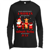 Never Underestimate A July Woman Watches Hallmark Movies Sweatshirt PINGPONG