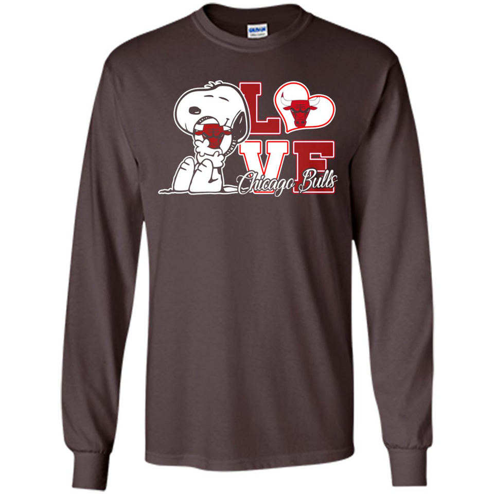 Snoopy loves NBA Chicago Bulls - Long Sleeve T-Shirt