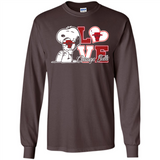 Snoopy loves NBA Chicago Bulls - Long Sleeve T-Shirt