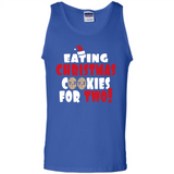 Womens Funny Eating Christmas Cookies For Two Pregnancy - Tank Top