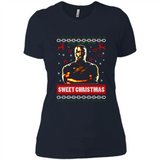 Christmas Ugly Sweater Floyd Mayweather Sweet Christmas - Ladies' Boyfriend T-Shirt