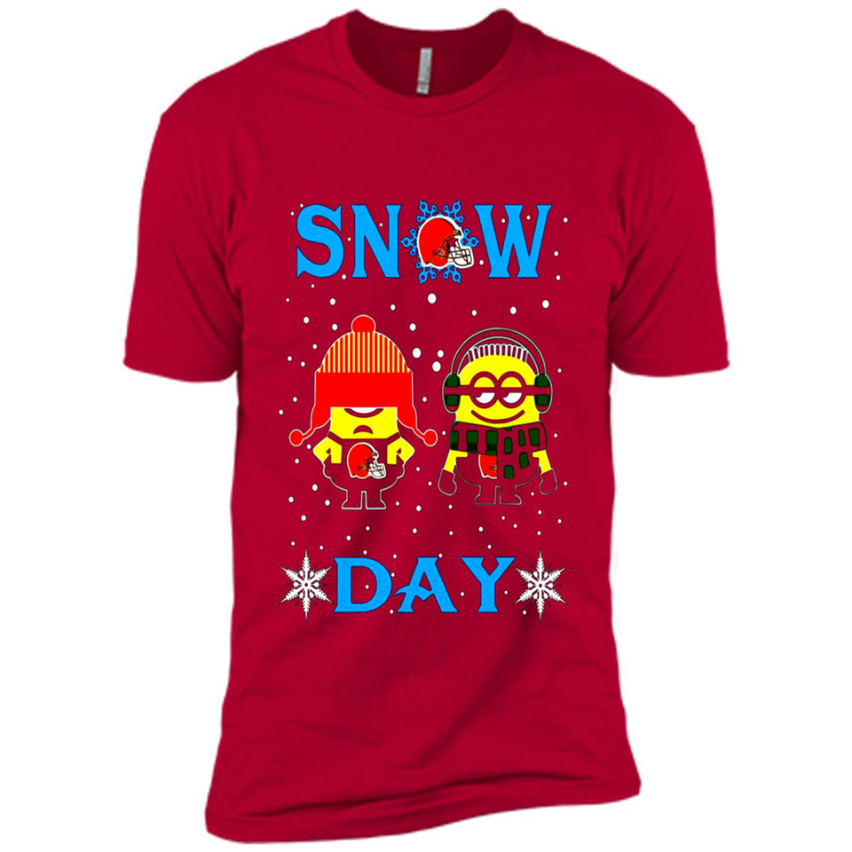 Snow Day Shirt For Cleveland Browns Vs Minion Fans pingpong