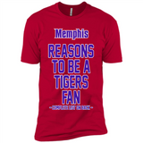 Reasons to be a Memphis Tigers Fan Complete List on Back - Premium Short Sleeve T-Shirt