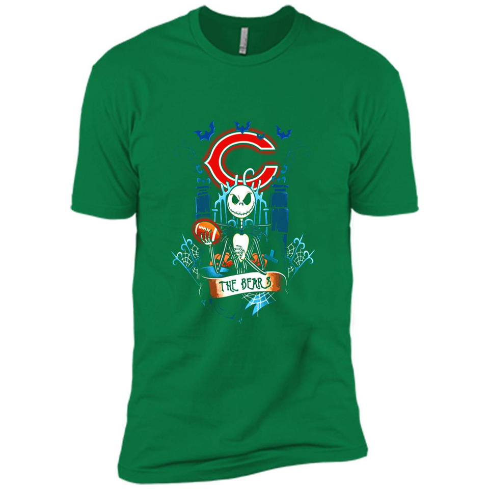 Chicago Bears Halloween The Nightmare Before Christmas - Premium Short Sleeve T-Shirt