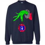 GRINCH HAND HOLDING DUKE BLUE DEVILS GLITTER CHRISTMAS PINGPONG