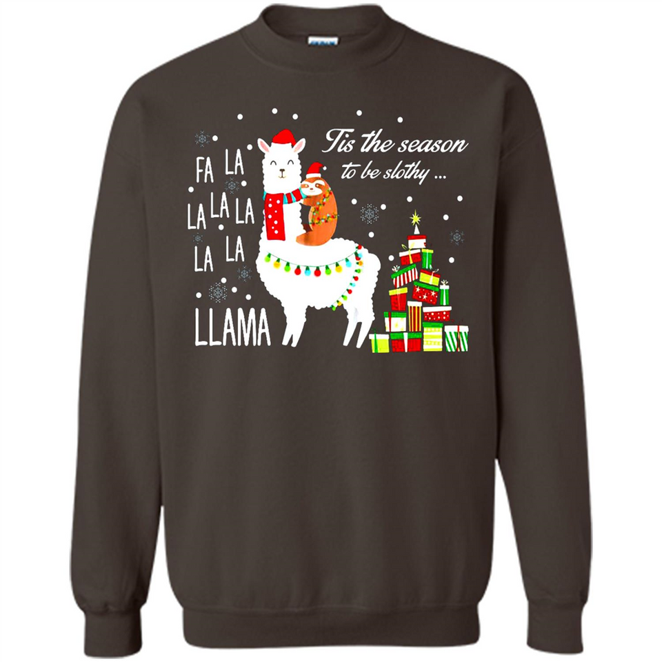 Llama Tis the season to be slothy Christmas sweatshirt PINGPONG - Sweatshirt