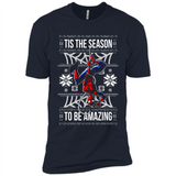 Marvel Spider Man Tis The Season To Be Amazing Ugly Christmas Mug PINGPONG - Premium Short Sleeve T-Shirt