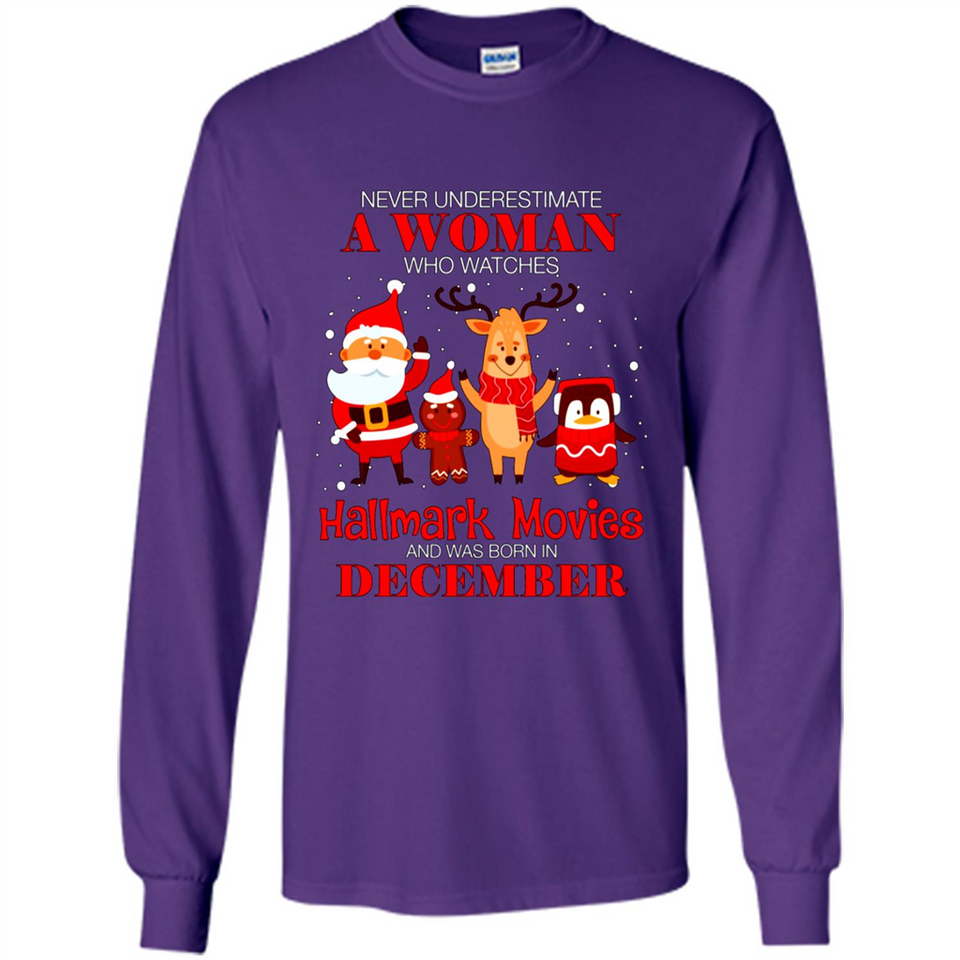 Never Underestimate A December Woman Watches Hallmark Movies Sweatshirt PINGPONG
