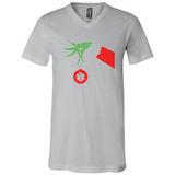 Funny Grinch Hand holding Doctor ornament Christmas Sporty T-Shirt - Canvas Unisex V-Neck